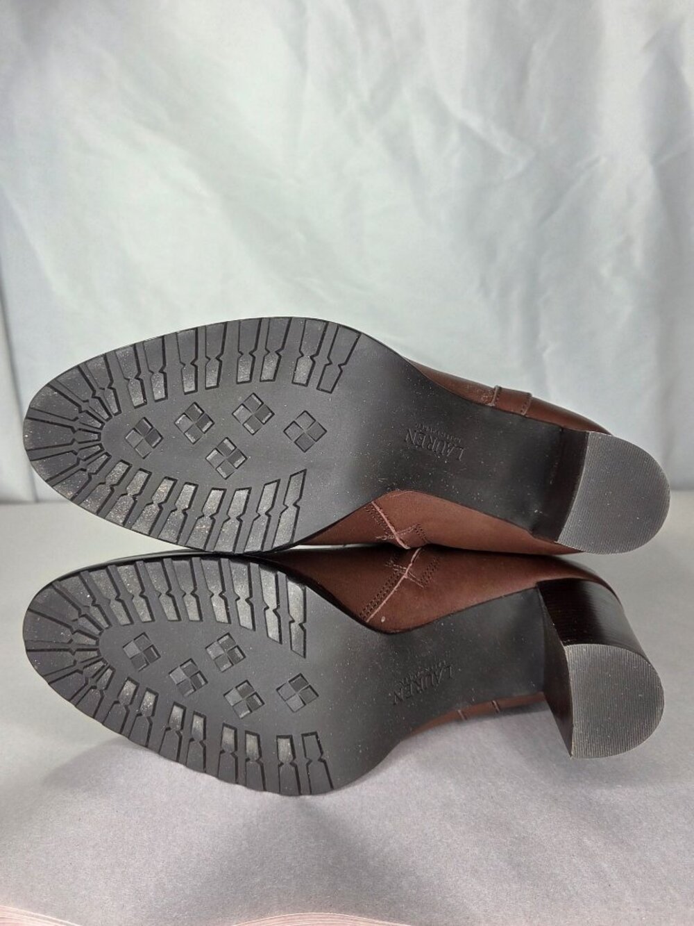 Lauren Ralph Lauren Collins Calfskin Tall Boot Heels, Size 8.5 B - Picture 5 of 6